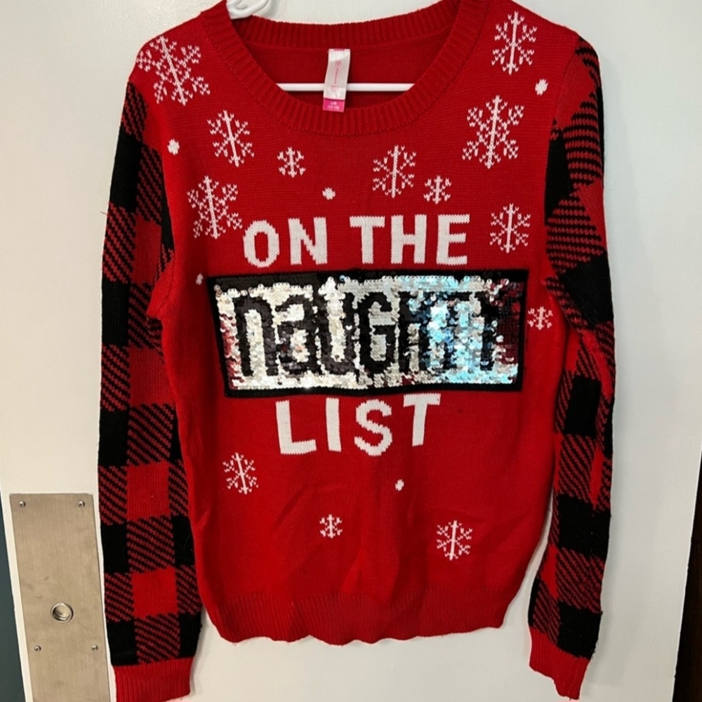 Reversible Sequin Christmas sweater